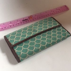 Mermaid Scales Handmade Needlepoint Wallet Preppy